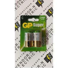 Батарейки алкалиновые GP 14А-CR2 Super C LR14 1,5В 2шт