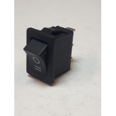 Выключатель клавишный 250V 6А (3с) ON-OFF-ON черный с нейтралью Mini 36-2145