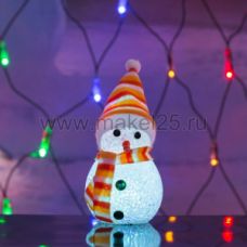 Фигура светодиодная "Снеговик" 17см, RGB