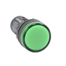 Лампа сигнальная AD22-22D d22мм зеленая LED 230В цилиндр ЭНЕРГИЯ