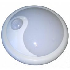 FERON 6LED 0,3W светильник круглый с датчиком движения 3м 120гр. IP40, 115*115*45mm, белый