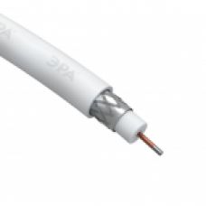 ЭРА Кабель коаксиальный RG-6U, 75 Ом, CCS/(оплётка Al 48%), PVC, цвет белый, бухта 10 м, SIMPLE (40/