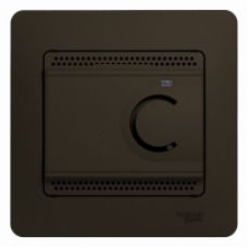 Schneider electric GLOSSA ТЕРМОСТАТ электр.теплого пола с датчиком,от+5до+50°C,10A,в сборе,ШОКОЛАД