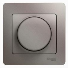 Schneider electric GLOSSA СВЕТОРЕГУЛЯТОР (диммер) поворотный, 300Вт, в сборе, ПЛАТИНА