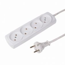 Удлинитель 4 гнезда 3 м 2х0,75 мм² б/з OPTIMA белый PROCONNECT