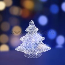 Фигура стеклянная "Новогодняя Ель" 40см, 50 светодиодов, IP44 понижающий трансформатор в комплекте, NEON-NIGHT