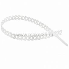 Хомут-стяжка полимерная многоразовая REXANT 300х10 мм, прозрачная, упаковка 20 шт.