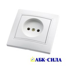 АБК-СИЛА Розетка одноместная без з/к 16А 220В (керамика) "ПАНДОРА" белая