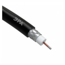 ЭРА Кабель коаксиальный RG-6U, 75 Ом, CCS/(оплётка Al 64%), PE, цвет чёрный, бухта 100 м, SIMPLE (6/