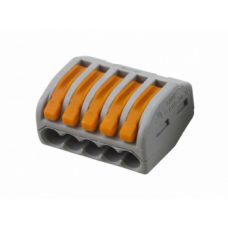 222-415 Универсальная клемма, 5-проводная, серая (0,08-2,5/4 мм²) (40 шт./уп.) WAGO
