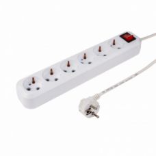 Сетевой фильтр 6 гнезд 1.5 м 3х0,75 мм² с/з OPTIMA белый PROCONNECT