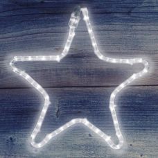 Фигура "Звездочка" цвет ТЕПЛЫЙ БЕЛЫЙ, размер 30*28 см NEON-NIGHT
