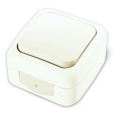 Vi-ko Palmiye кнопка звонка IP54 открытая установка белая