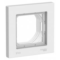 Schneider Electric ATLASDESIGN AQUA 1-постовая РАМКА IP44, БЕЛЫЙ