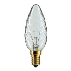 013583 Philips BW35 60W E14 230V витая свеча CL (5/20/4800)