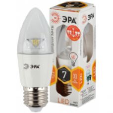 LED B35-7W-827-E27-Clear ЭРА (диод,свеча,7Вт, тепл,E27) (10/100/3500)